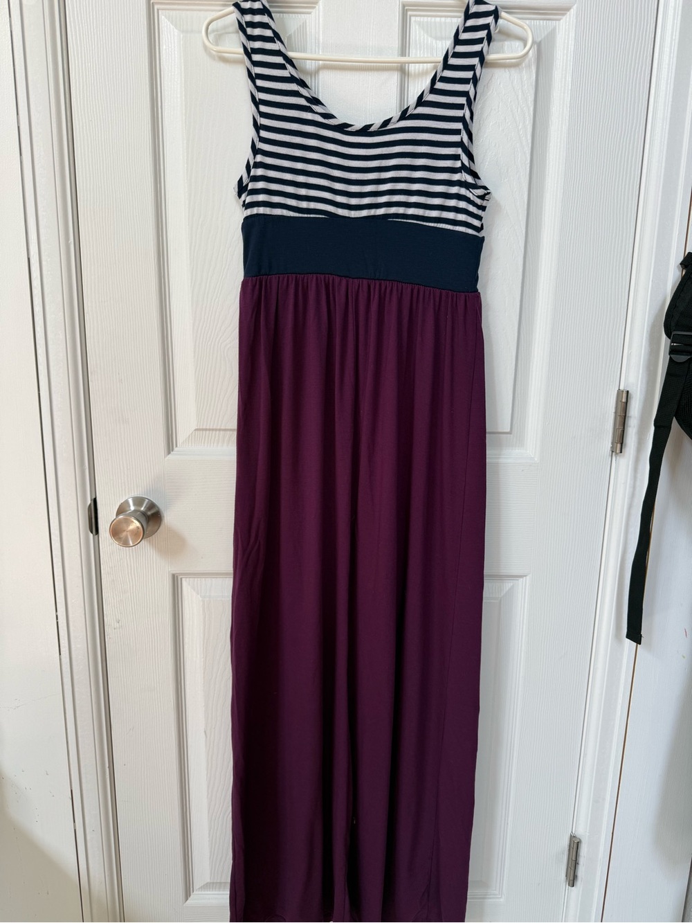 Mossimo Supply Co. Navy Striped & Plum Maxi Dress - Picture 3 of 3